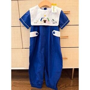 NWT Babeeni Hand-Stitched Longalls Nativity Scene 3T